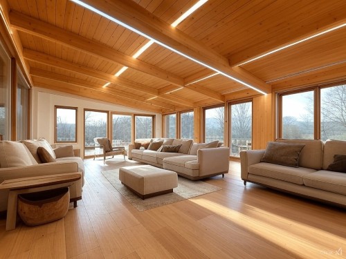 luces led vigas madera