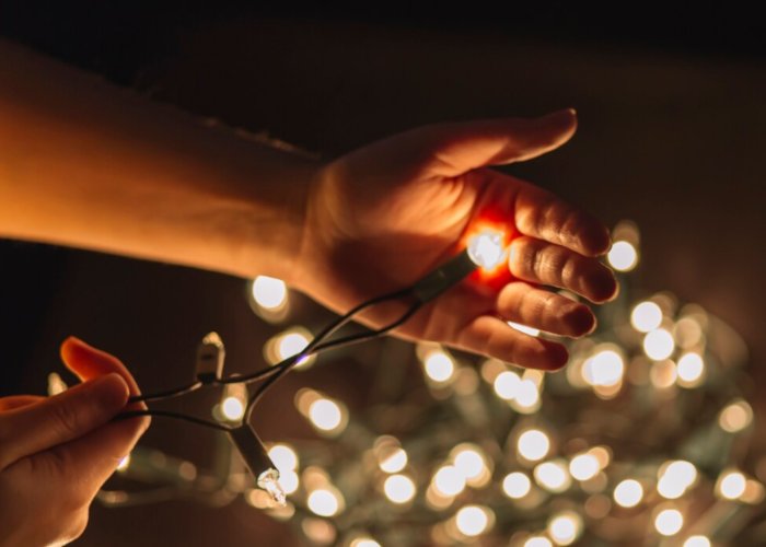 ordenar luces de navidad