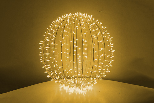 Esfera LED 3D blanco calido