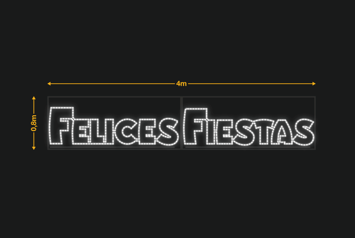 Felices fiestas 4x0,8m