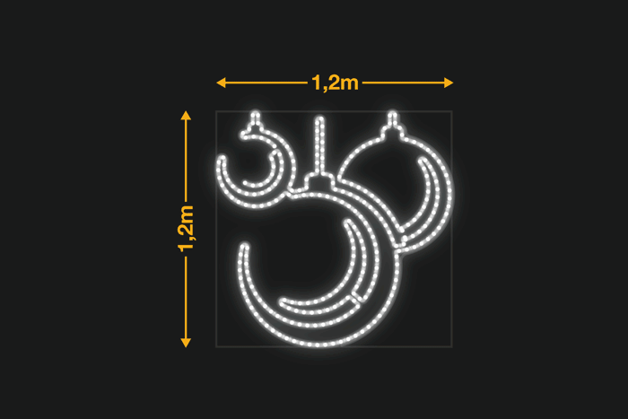 3 bolas de Navidad 1,2x1,2m