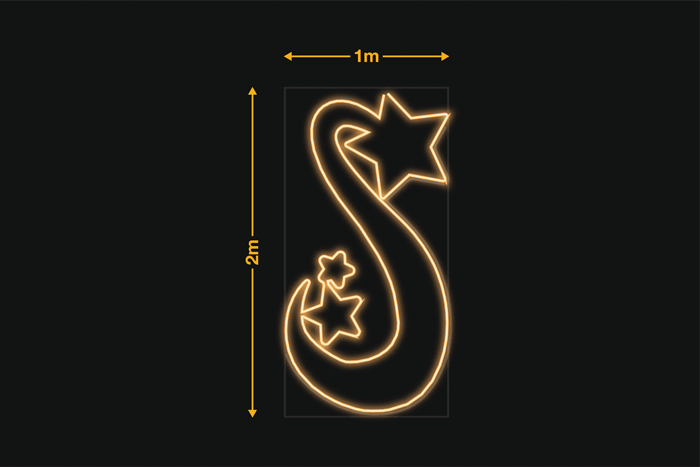 Estrellas con cinta 1x2m