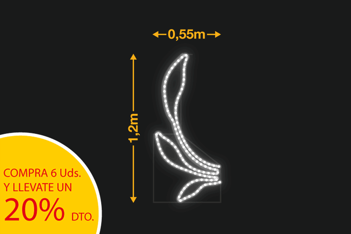 Medio ramo de laurel 0,55x1,2m